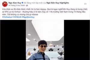 Người nổi tiếng dùng xe VinFast: Tự hào khi sử dụng sản phẩm thương hiệu số 1