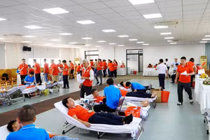 Ngày 27/6, “Một giọt máu - Một tấm lòng GELEX” được tổ chức tại Công ty Cổ phần Thiết bị điện (Đồng Nai).