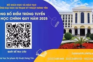 ĐH Sư phạm Kỹ thuật Hưng Yên công bố điểm trúng tuyển chính quy đợt 1 năm 2025