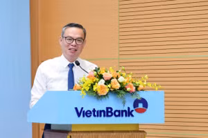 Ông Trần Minh Bình, Chủ tịch HĐQT VietinBank phát biểu tại sự kiện
