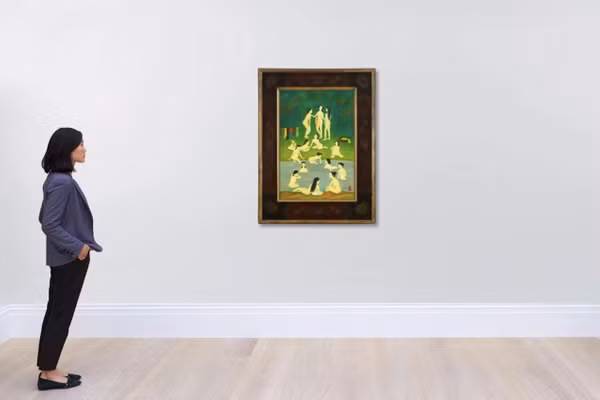 Tác phẩm 'Tắm suối' đạt 5,76 triệu HKD. Ảnh: Sotheby’s.