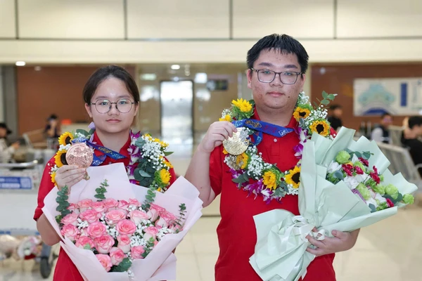 Lê Hoàng Kiều Anh (trái) và Lương Thái Duy. Ảnh: NVCC