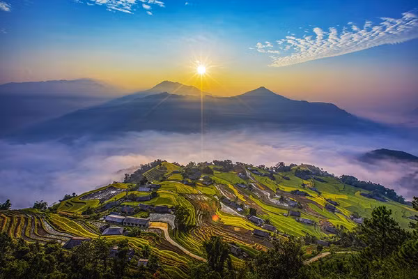 Phong cảnh Bản Phùng, tỉnh Tuyên Quang. Ảnh: Cục DLQGVN.