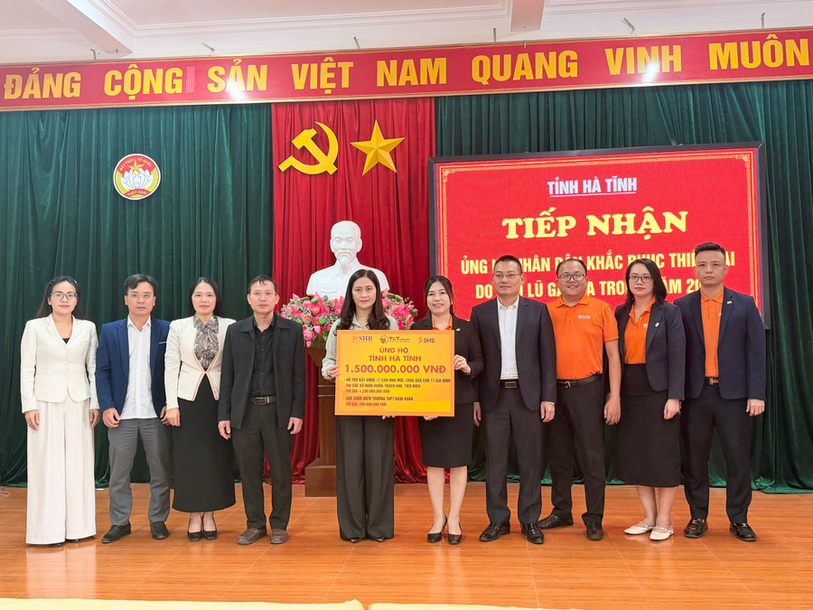 Hà Tĩnh tiếp nhận 1,5 tỷ đồng hỗ trợ khắc phục hậu quả thiên tai