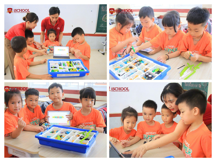 Tiết Tin học với chủ đề “Khám phá vũ trụ – Lắp ghép trạm vệ tinh nhân tạo” bằng bộ logo STEM. z6757215530057-782126a584d9feeba03cdb6117b90dff.jpg