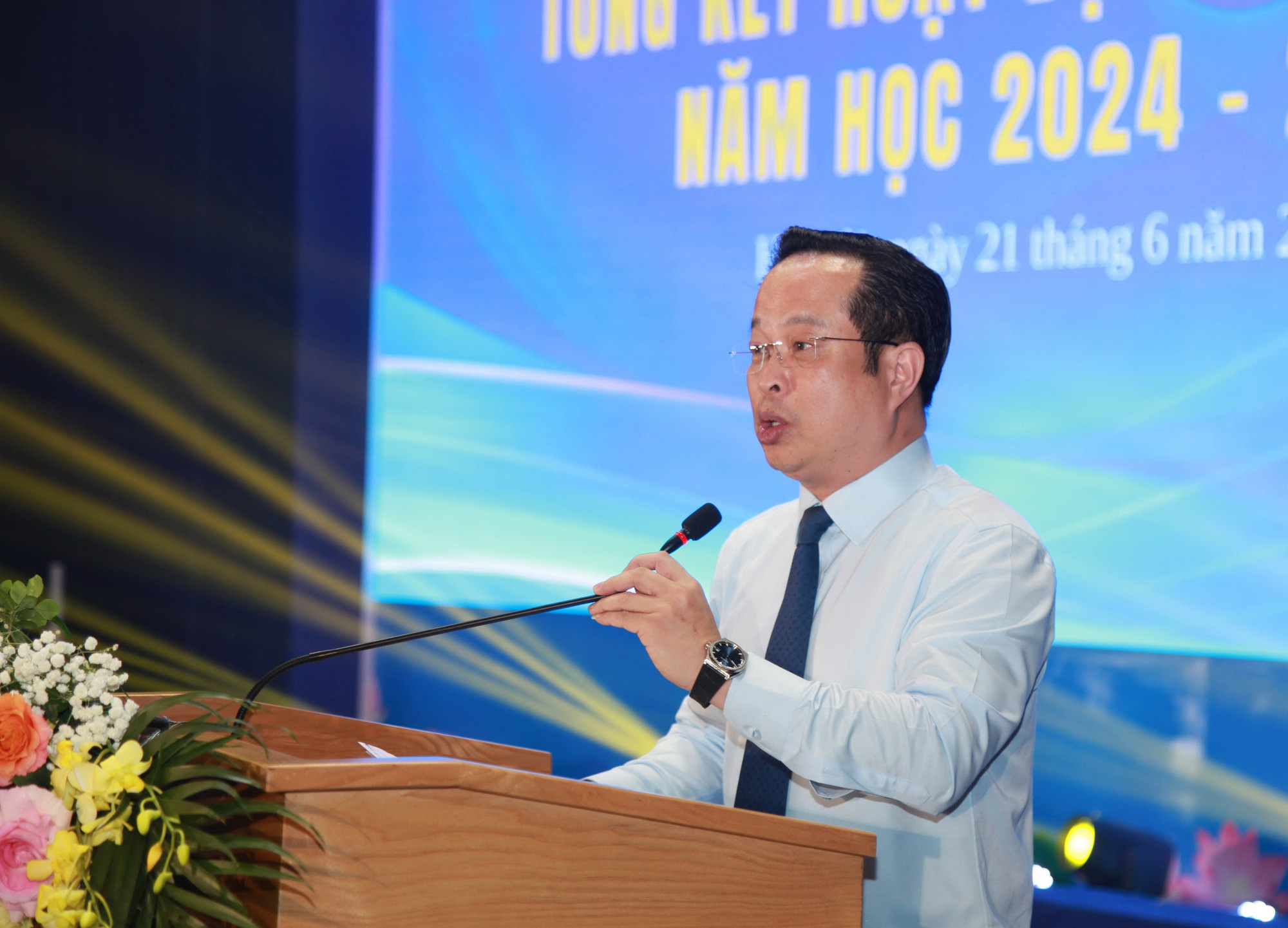 Giám đốc Sở GD&ĐT Hà Nội Trần Thế Cương phát biểu tại chương trình. img-0962.jpg