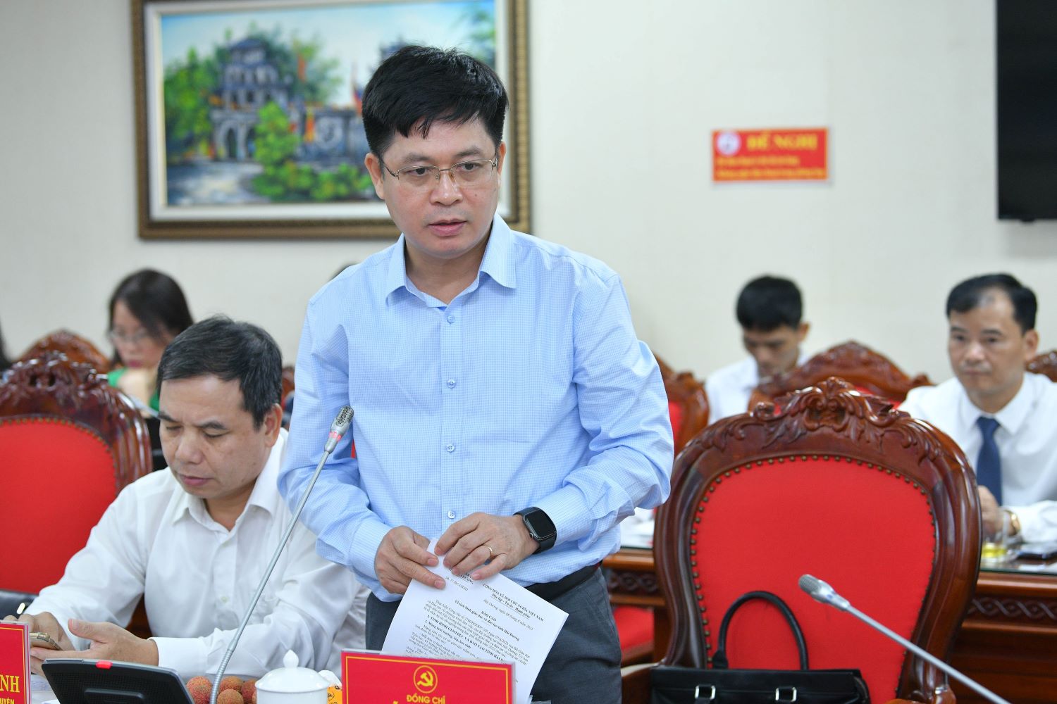 Vụ trưởng Vụ Giáo dục Trung học (Bộ GD&ĐT) Nguyễn Xuân Thành trao đổi với địa phương về tình hình giáo dục - đào tạo. Vụ trưởng Vụ Giáo dục Trung học (Bộ GD&ĐT) Nguyễn Xuân Thành trao đổi với địa phương về tình hình giáo dục - đào tạo.