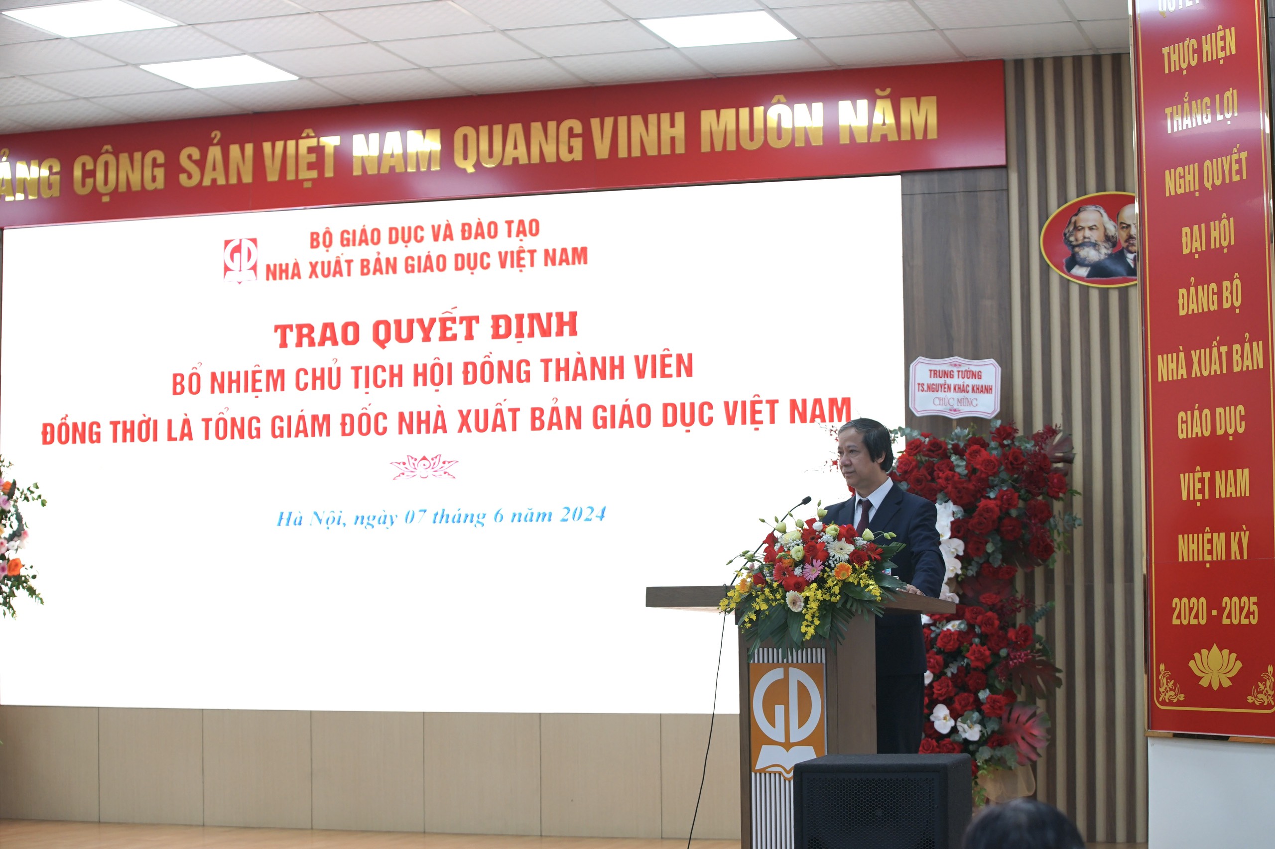 Bộ trưởng Nguyễn Kim Sơn phát biểu tại buổi lễ.