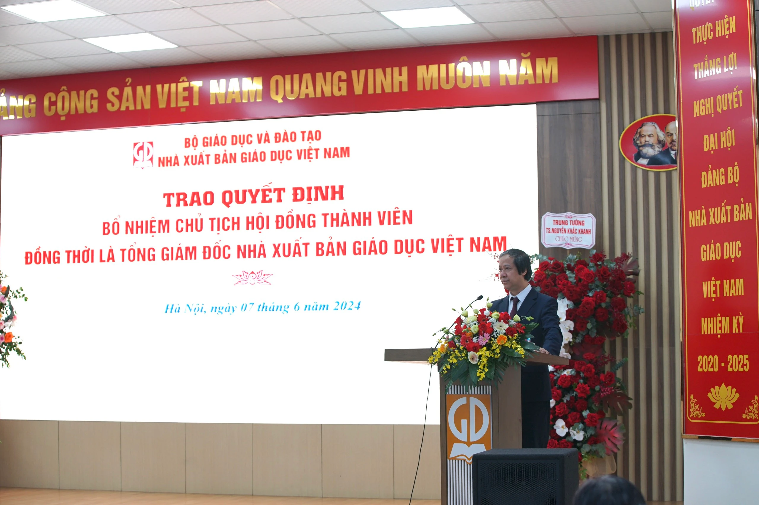 Bộ trưởng Nguyễn Kim Sơn phát biểu tại buổi lễ.