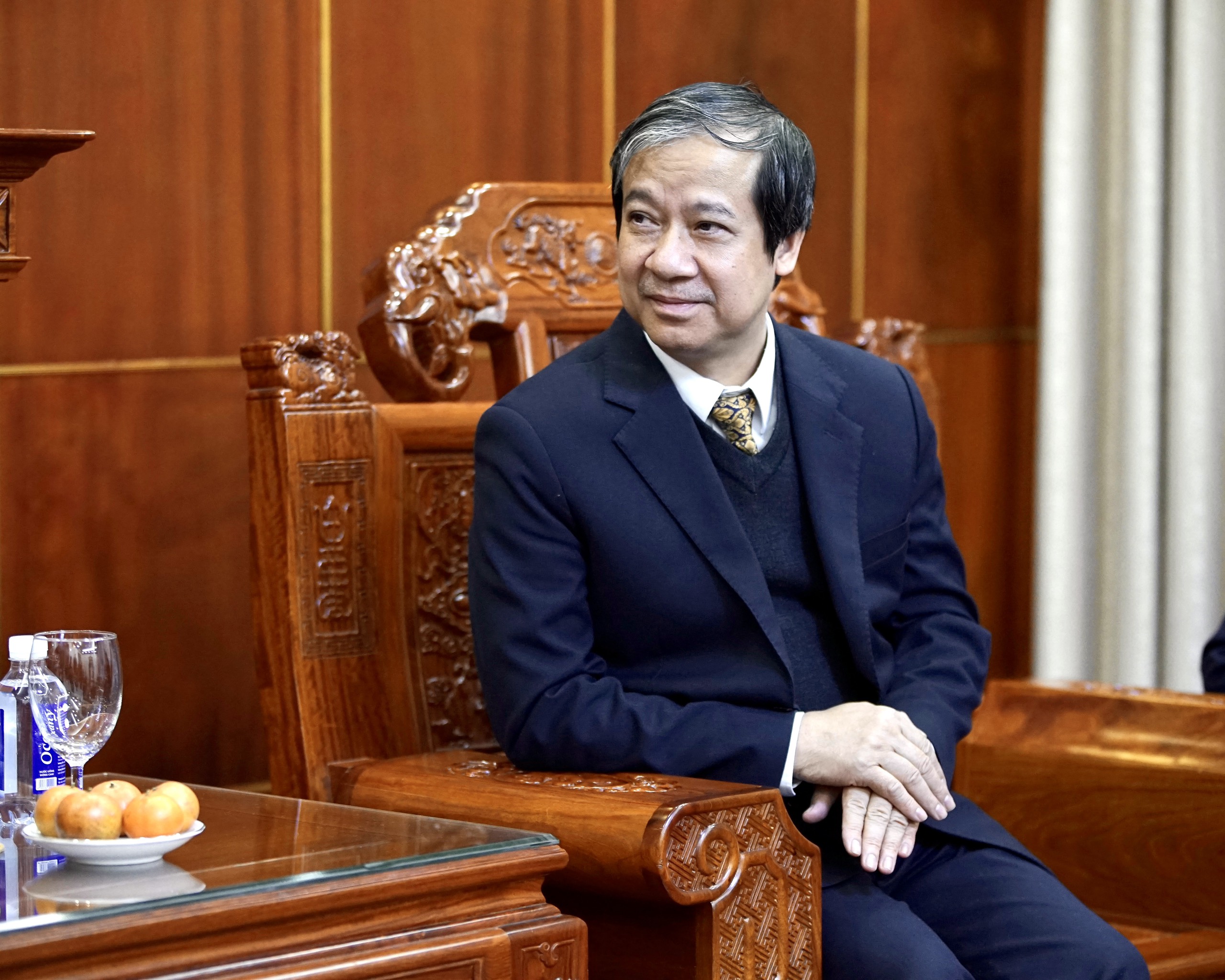 Bộ trưởng Nguyễn Kim Sơn tại buổi tiếp. Bộ trưởng Nguyễn Kim Sơn tại buổi tiếp.