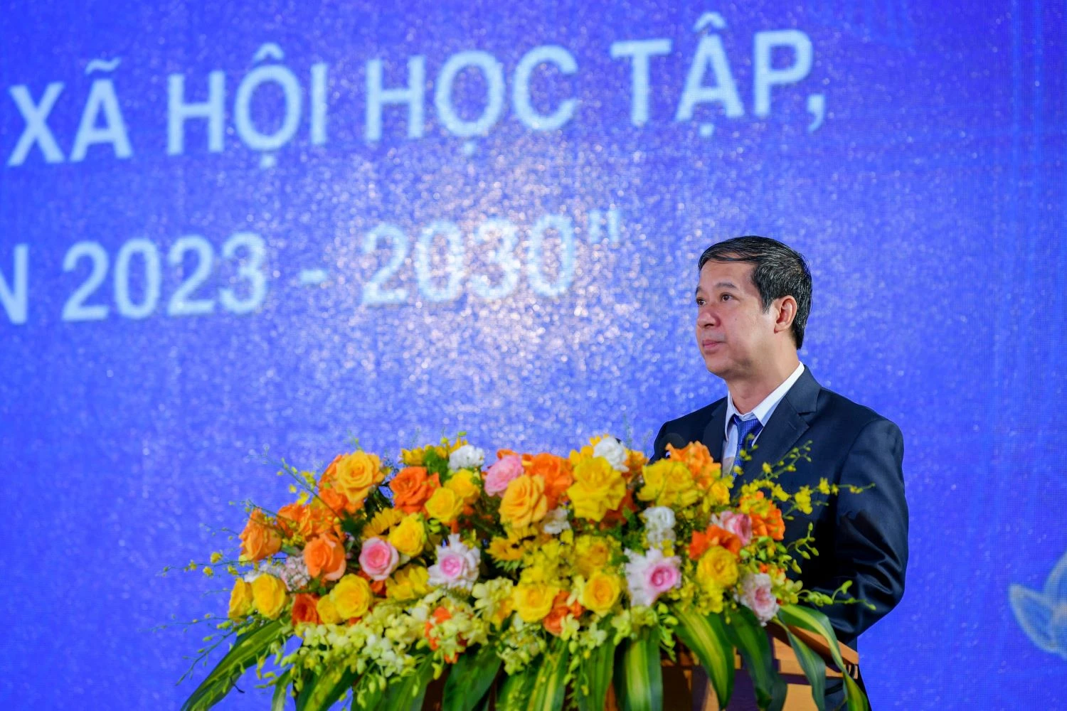 Bộ trưởng Bộ GD&amp;ĐT Nguyễn Kim Sơn phát biểu tại lễ phát động.