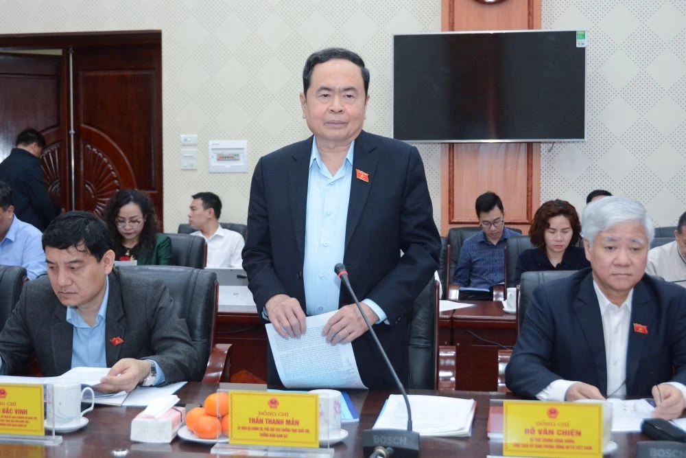 Ông Trần Thanh Mẫn phát biểu khai mạc tại buổi làm việc.