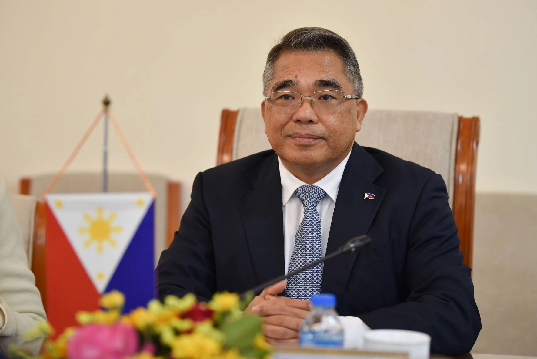 Ngài Meynardo Los Banos Montealegre phát biểu tại buổi tiếp.