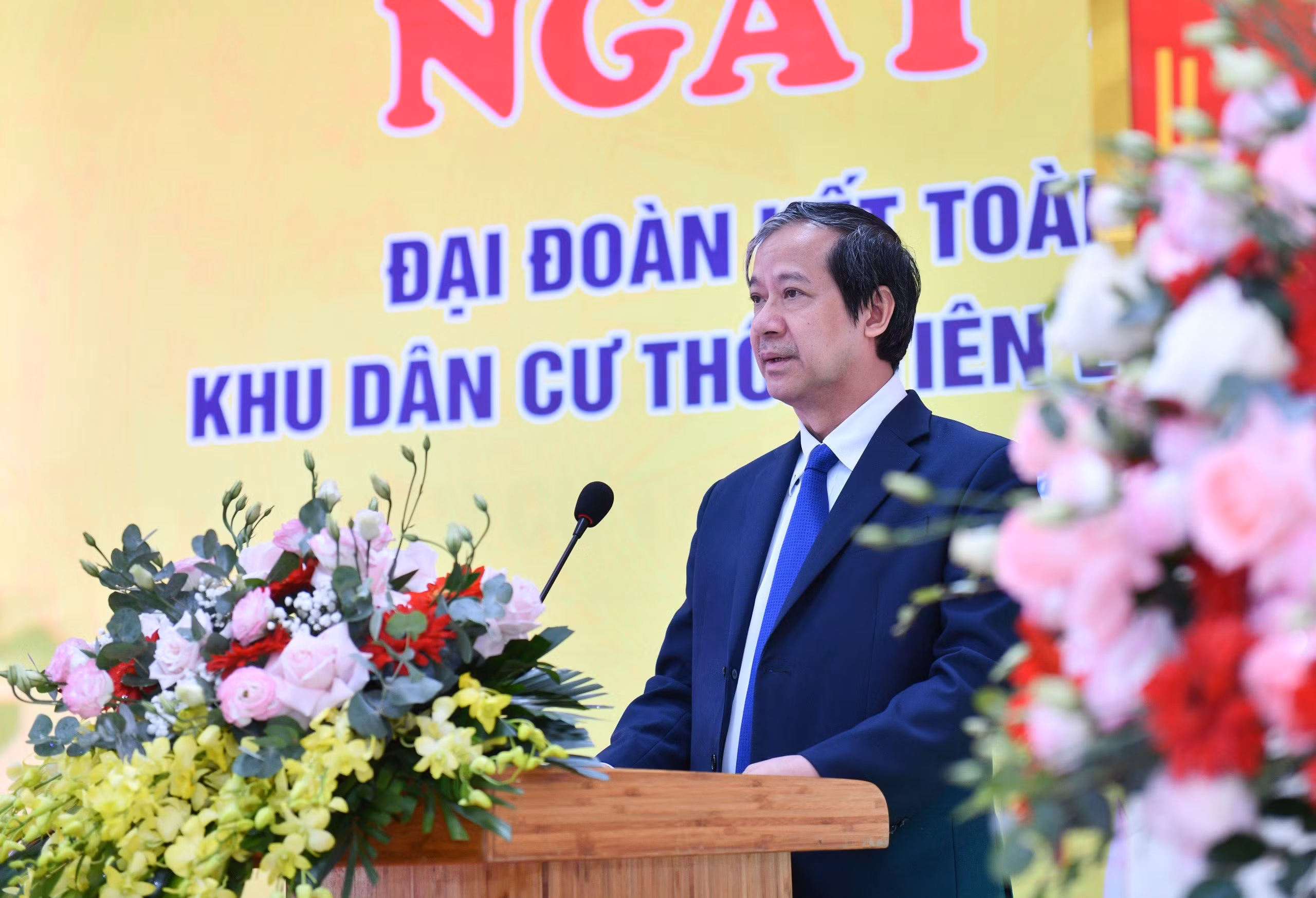 Bộ trưởng Bộ GD&ĐT Nguyễn Kim Sơn phát biểu tại ngày hội. Bộ trưởng Bộ GD&ĐT Nguyễn Kim Sơn phát biểu tại ngày hội.