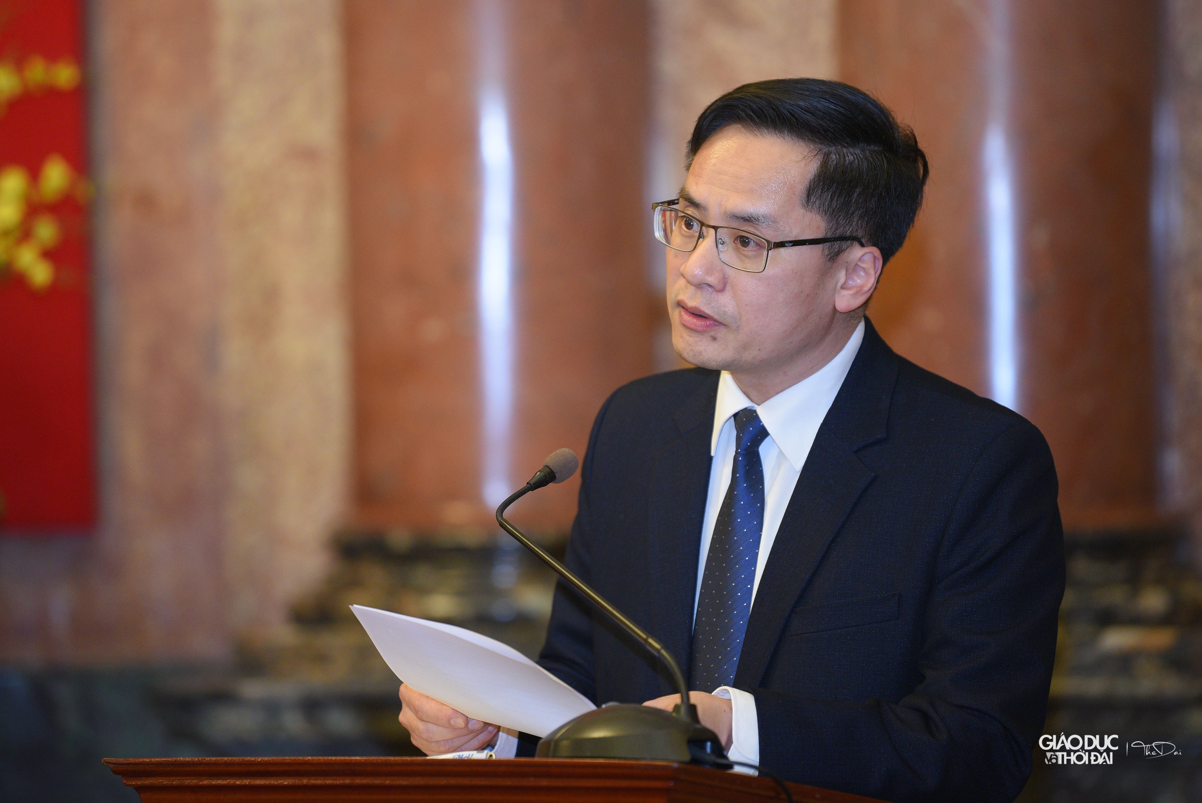 GS.TS Lục Huy Hoàng phát biểu tại buổi gặp mặt.