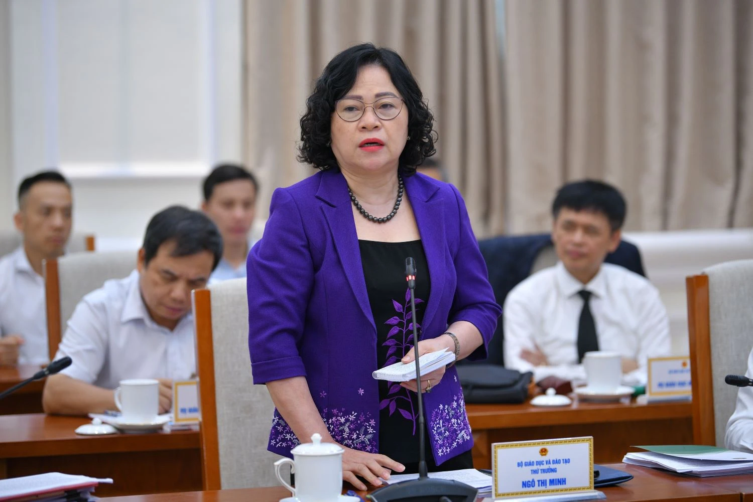 Thứ trưởng Ngô Thị Minh phát biểu tại Hội nghị. Thứ trưởng Ngô Thị Minh phát biểu tại Hội nghị.