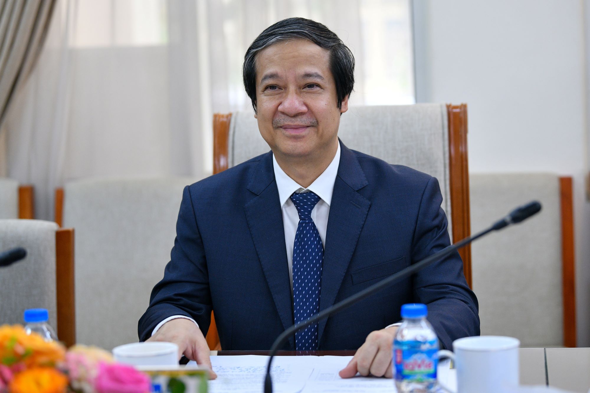 Bộ trưởng Nguyễn Kim Sơn phát biểu tại buổi làm việc. Bộ trưởng Nguyễn Kim Sơn phát biểu tại buổi làm việc.