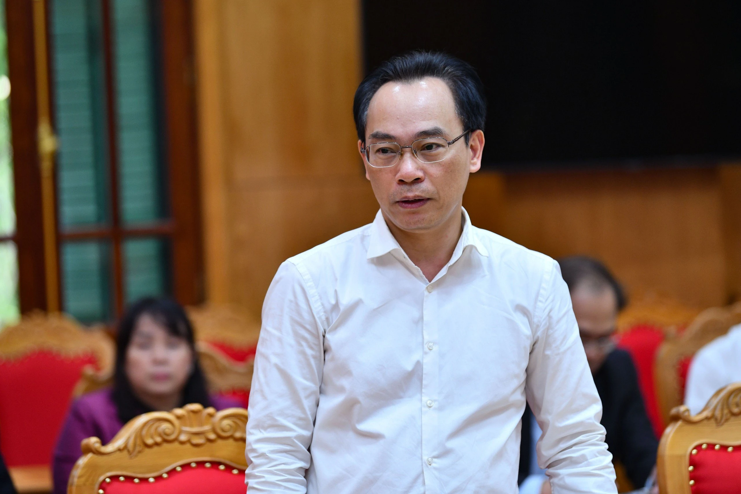 Thứ trưởng Hoàng Minh Sơn phát biểu tại Hội nghị.