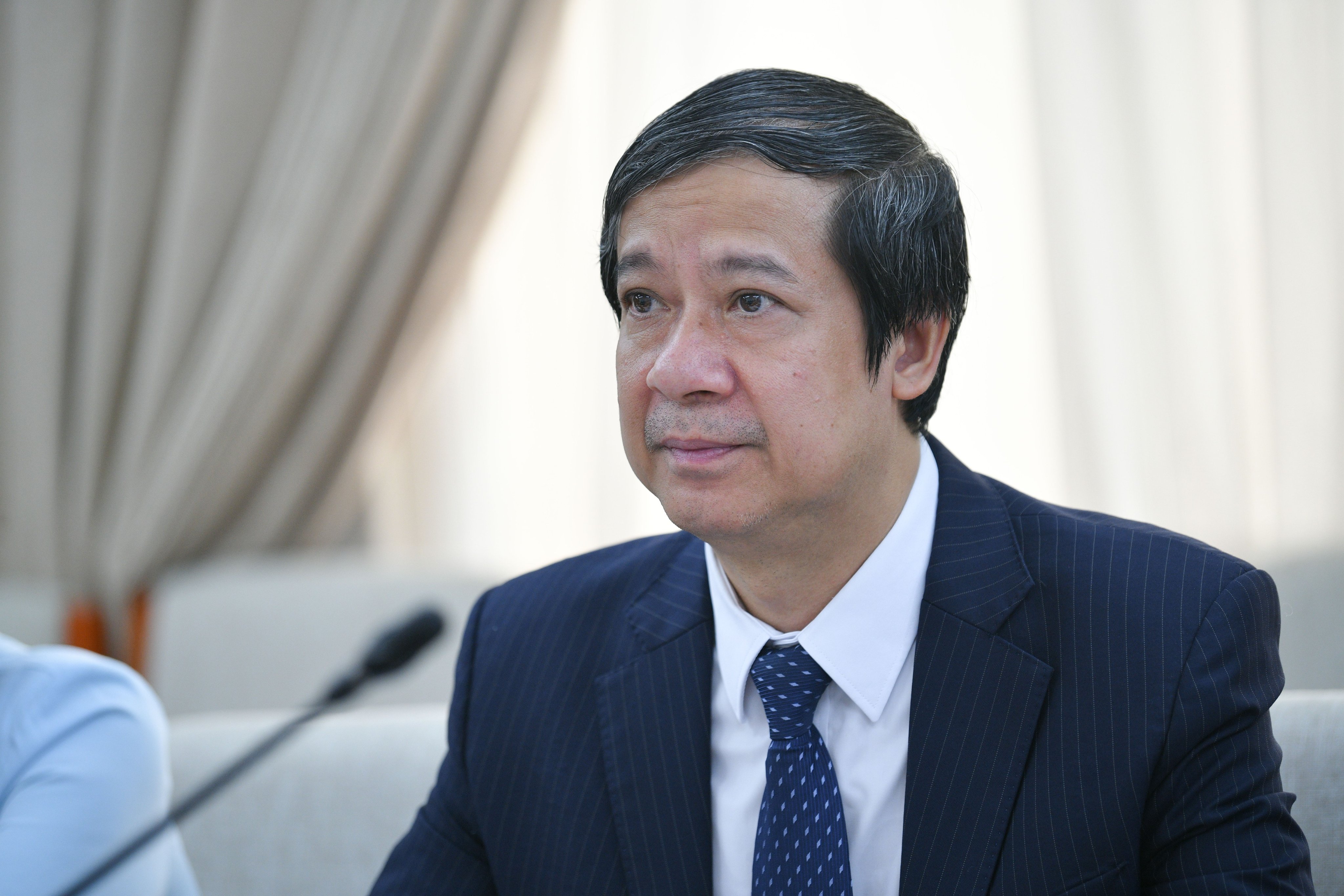 Bộ trưởng Nguyễn Kim Sơn phát biểu tại buổi làm việc.