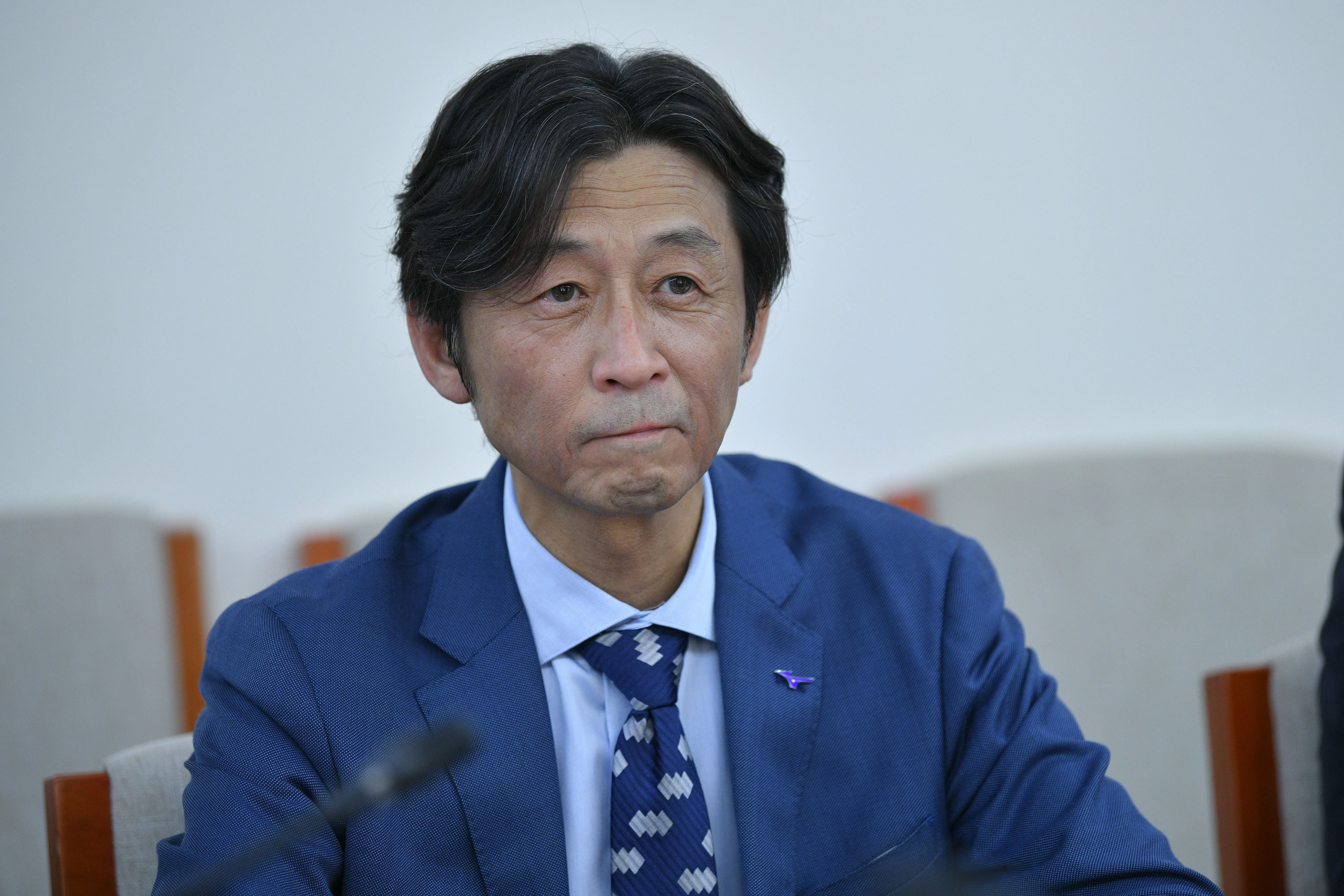 Ông Tatani Kiyoshi - Giám đốc kinh doanh Tập đoàn Mizuno - phát biểu tại buổi làm việc.