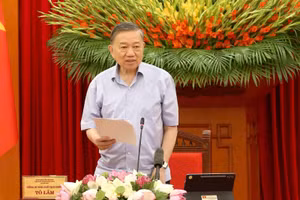 Đồng chí Tổng Bí thư, Chủ tịch nước Tô Lâm phát biểu.