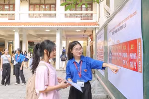 Thí sinh dự thi tại Trường Đại học Sư phạm Hà Nội 2 năm 2025.