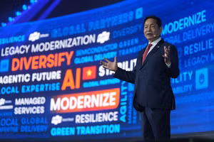 Ông Trương Gia Bình - Chủ tịch HĐQT Tập đoàn FPT phát biểu.