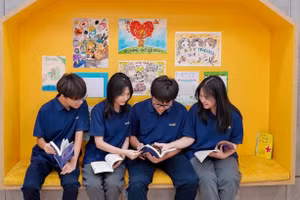 Học sinh Trường Tiểu học, THCS-THPT Hồng Đức (Hưng Yên).