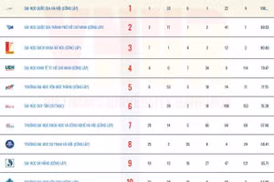 Top 10 cơ sở giáo dục theo công bố của VNUR-2025.