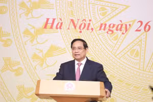 Thủ tướng Phạm Minh Chính phát biểu tại buổi gặp mặt, biểu dương các học sinh đoạt giải tại các kỳ thi quốc tế năm 2025.