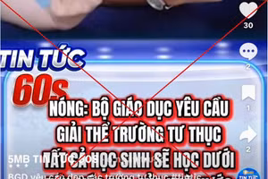 Bộ GD&ĐT cảnh báo tin sai sự thật về giải thể cơ sở giáo dục ngoài công lập