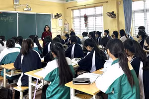 Học sinh Trường THPT Trần Quang Khải (Hưng Yên).