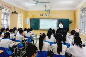 Giờ học tại Trường THPT Trần Quang Khải (Hưng Yên).