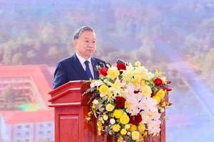 Tổng Bí thư Tô Lâm phát biểu chỉ đạo tại buổi lễ. Ảnh: Nguyễn Mạnh.