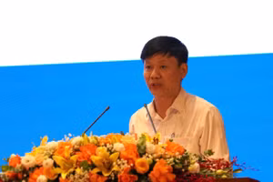 Ông Nguyễn Thanh Đề, Vụ trưởng Vụ Giáo dục Mầm non báo cáo tại hội nghị. Ảnh: Minh Cương