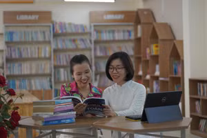 Giáo viên Trường THCS Bế Văn Đàn (Hà Nội). Ảnh Xuân Phú