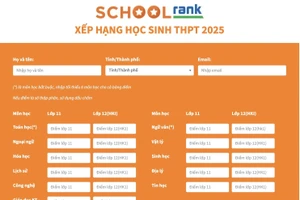 Chính thức mở công cụ tra cứu xếp hạng học sinh THPT