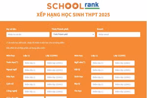 Chính thức mở công cụ tra cứu xếp hạng học sinh THPT