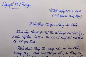 Sự khích lệ nhà giáo từ bức thư tay Tổng Bí thư Nguyễn Phú Trọng gửi cô giáo cũ