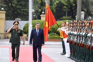  Tổng Bí thư, Chủ tịch nước Tô Lâm dự Lễ khai giảng tại Học viện Quốc phòng. Ảnh: Tuấn Huy.