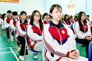 Thí sinh tham gia Kỳ thi chọn học sinh giỏi quốc gia năm học 2025-2026 tại Thái Nguyên. Ảnh: Phạm Vũ.