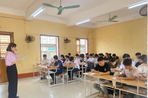 Giờ học tại Trường THPT Lam Kinh (Thanh Hóa).