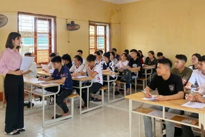 Giờ học tại Trường THPT Lam Kinh (Thanh Hóa).