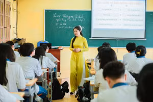 Giờ học tại Trường THPT Chuyên Nguyễn Trãi (Hải Phòng).