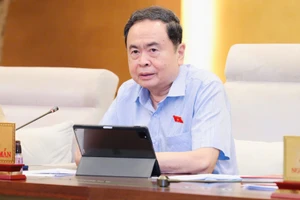 Chủ tịch Quốc hội Trần Thanh Mẫn phát biểu tại phiên họp.
