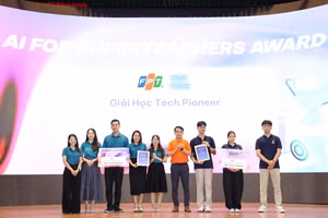 Hai đội thi xuất sắc ứng dụng công nghệ trí tuệ nhân tạo để giải quyết các vấn đề thực tiễn trong giáo dục.