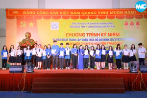 Học sinh Trường THPT chuyên Nguyễn Trãi, Hải Dương.