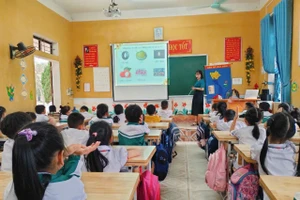 Giờ học tại Trường Tiểu học thị trấn Hạ Hòa (Hạ Hòa, Phú Thọ).