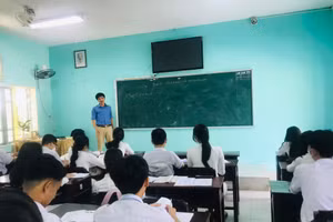 Thầy trò Trường THPT Phú Bài (Thừa Thiên Huế) trong giờ học.