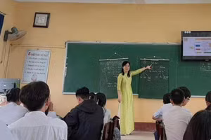 Giờ học tại Trường THPT Hương Vinh (Thừa Thiên Huế).